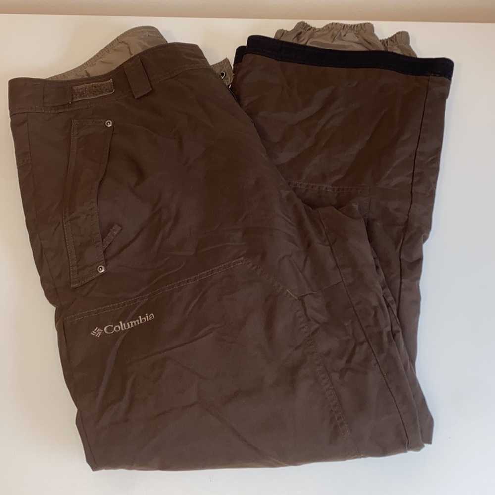 Columbia Men's Brown Outdoor Snow Pants size large
